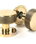 From The Anvil's Aged Brass Brompton Mortice/Rim Knob Set