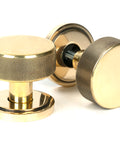 From The Anvil's Aged Brass Brompton Mortice/Rim Knob Set