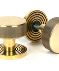From The Anvil's Aged Brass Brompton Mortice/Rim Knob Set