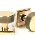 From The Anvil's Aged Brass Brompton Mortice/Rim Knob Set