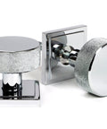 From The Anvil's Polished Chrome Brompton Mortice/Rim Knob Set