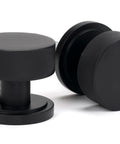 From The Anvil's Matt Black Brompton Mortice/Rim Knob Set