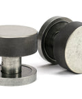From The Anvil's Pewter Patina Brompton Mortice/Rim Knob Set