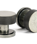 From The Anvil's Pewter Patina Brompton Mortice/Rim Knob Set