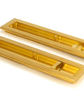 From The Anvil's Polished Brass Art Deco Rectangular Pull - Privacy Set