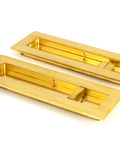 From The Anvil's Polished Brass Plain Rectangular Pull - Privacy Set