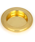From The Anvil's Polished Brass Art Deco Round Pull