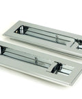 From The Anvil's Polished Chrome Art Deco Rectangular Pull - Privacy Set