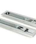 From The Anvil's Polished Chrome Art Deco Rectangular Pull - Privacy Set