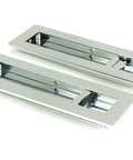 From The Anvil's Polished Chrome Plain Rectangular Pull - Privacy Set