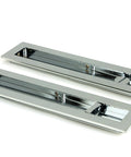 From The Anvil's Polished Chrome Plain Rectangular Pull - Privacy Set