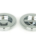 From The Anvil's Polished Chrome Art Deco Round Pull - Privacy Set