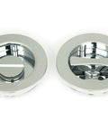 From The Anvil's Polished Chrome Plain Round Pull - Privacy Set