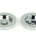 From The Anvil's Polished Chrome Plain Round Pull - Privacy Set