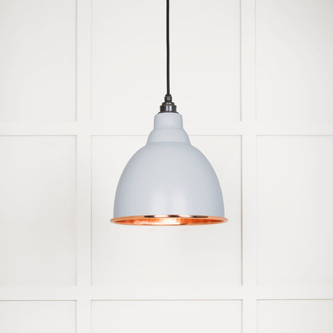 Hammered Copper Brindley Pendant in Birch