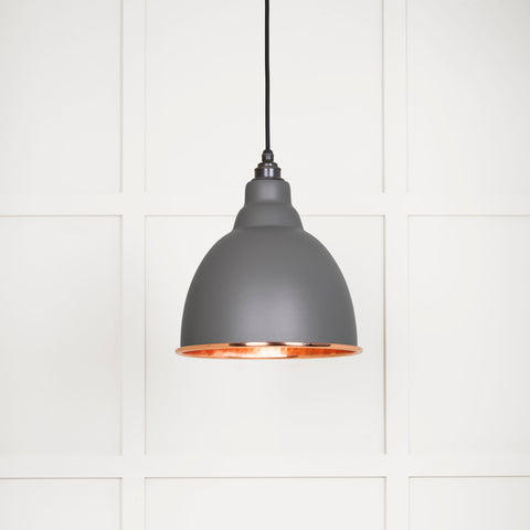 Hammered Copper Brindley Pendant in Bluff