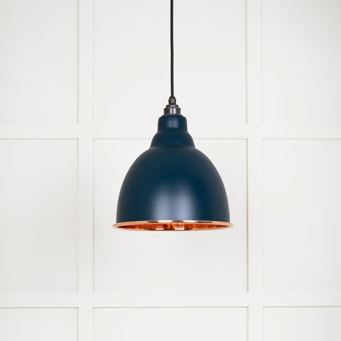 Hammered Copper Brindley Pendant in Dusk