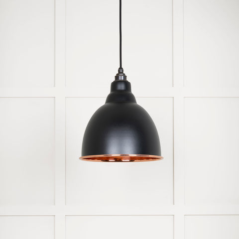 Smooth Copper Brindley Pendant in Elan Black