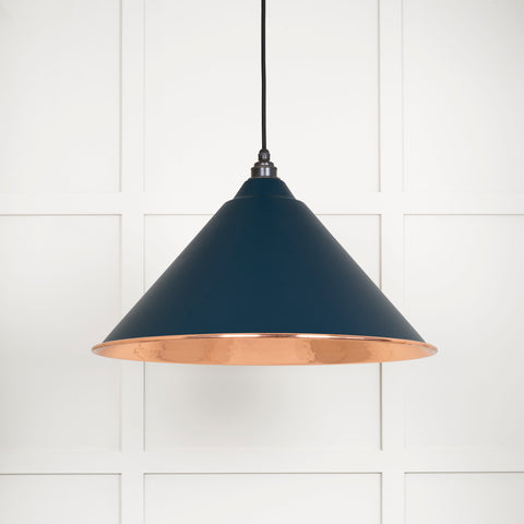 Hammered Copper Hockley Pendant in Dusk