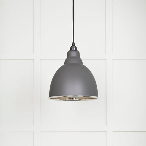 Smooth Nickel Brindley Pendant in Bluff