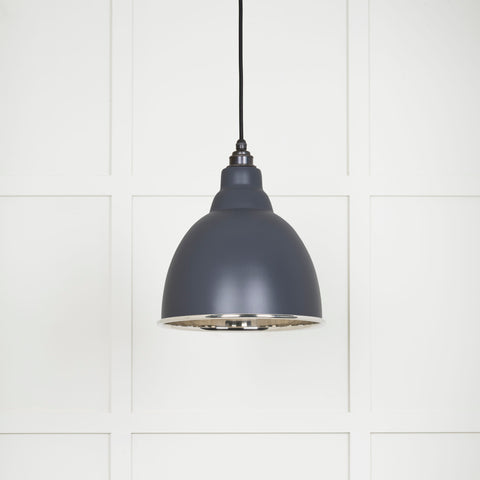 Smooth Nickel Brindley Pendant in Slate