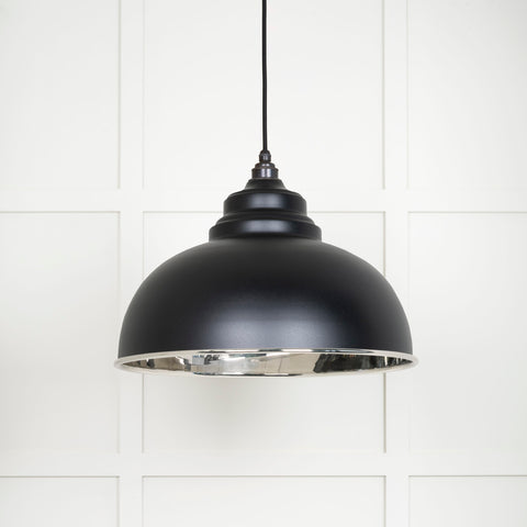 Smooth Nickel Harborne Pendant in Elan Black