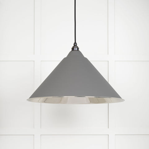 Smooth Nickel Hockley Pendant in Bluff