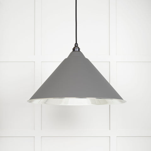 Smooth Nickel Hockley Pendant in Bluff