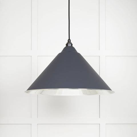 Smooth Nickel Hockley Pendant in Slate