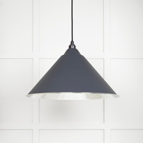 Smooth Nickel Hockley Pendant in Slate