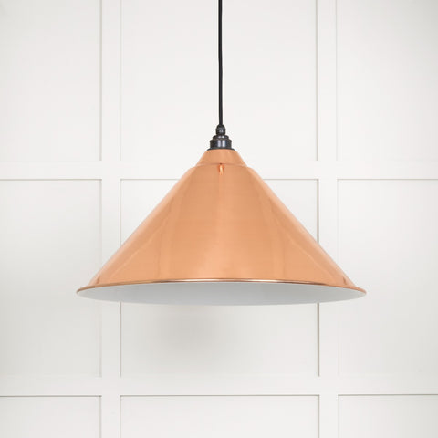 White Gloss Hockley Pendant in Copper