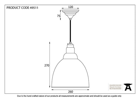 Hammered Nickel Brindley Pendant