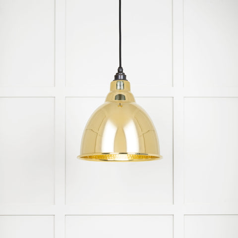 Hammered Brass Brindley Pendant