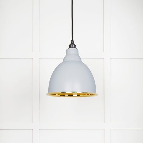Smooth Brass Brindley Pendant in Birch