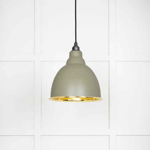 Smooth Brass Brindley Pendant in Tump