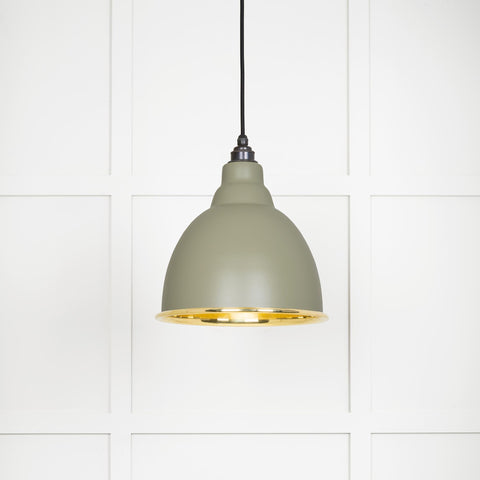 Smooth Brass Brindley Pendant in Tump