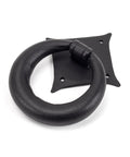 From The Anvil's Matt Black Ring Door Knocker