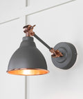 From The Anvil's Smooth Copper Smooth Copper Brindley Wall Light
