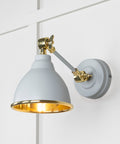 From The Anvil's Smooth Brass Smooth Brass Brindley Wall Light