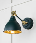 From The Anvil's Smooth Brass Smooth Brass Brindley Wall Light