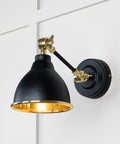 From The Anvil's Smooth Brass Smooth Brass Brindley Wall Light