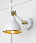 From The Anvil's Smooth Brass Smooth Brass Brindley Wall Light