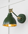 From The Anvil's Smooth Brass Smooth Brass Brindley Wall Light