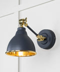 From The Anvil's Smooth Brass Smooth Brass Brindley Wall Light