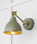 From The Anvil's Smooth Brass Smooth Brass Brindley Wall Light