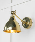 From The Anvil's Smooth Brass Smooth Brass Brindley Wall Light