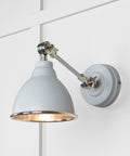 From The Anvil's Hammered Nickel Hammered Nickel Brindley Wall Light