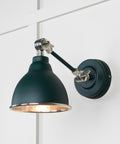 From The Anvil's Hammered Nickel Hammered Nickel Brindley Wall Light