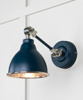 From The Anvil's Hammered Nickel Hammered Nickel Brindley Wall Light