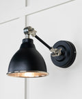 From The Anvil's Hammered Nickel Hammered Nickel Brindley Wall Light